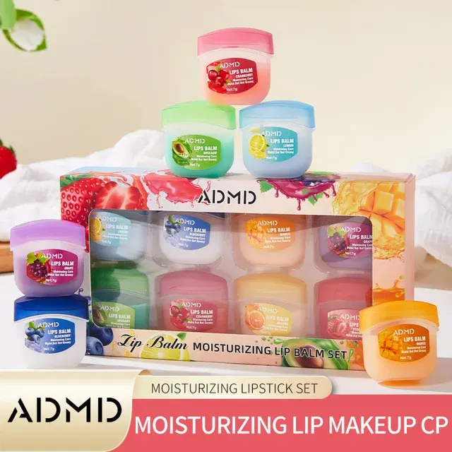 8 Teile Schachtel Obst Lip Balm Sets Feuchtigkeitsspendende 3