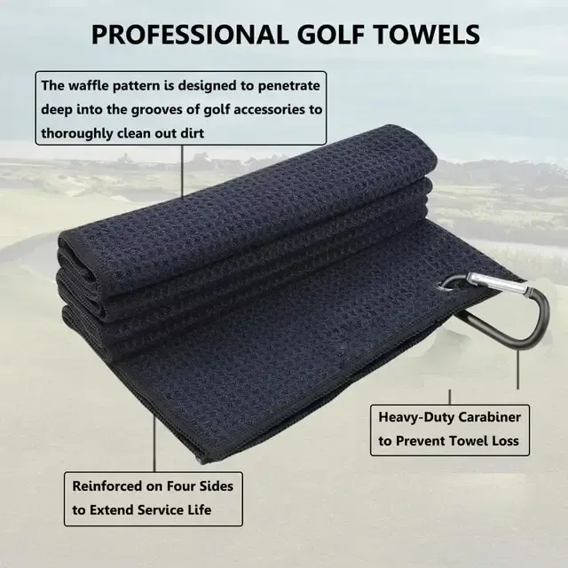 Multicolor Waffle Weave Golf Towels 2