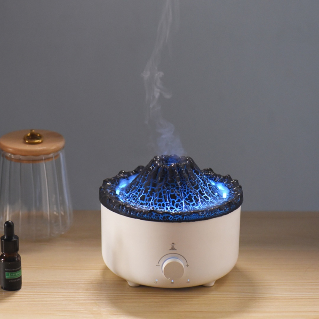1-Year Rechargeable Flame Jellyfish Spray Water Humidifier Volcano 4