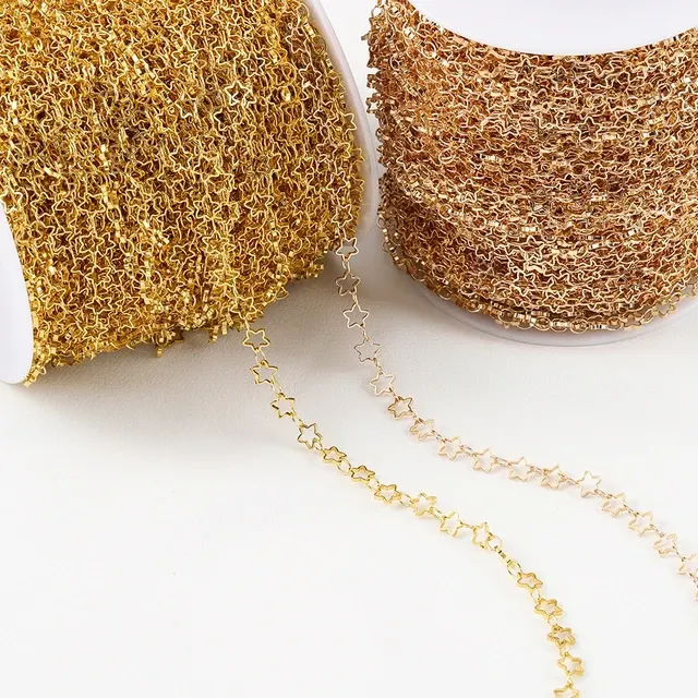 Hollow Star Copper Chain, 1 Meter 2