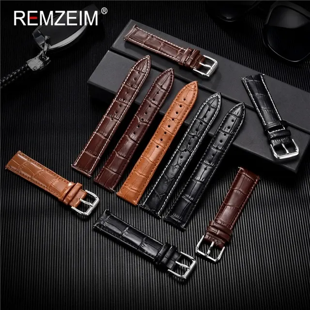 Ultra-Thin Calfskin Watch Strap 16-22mm 3