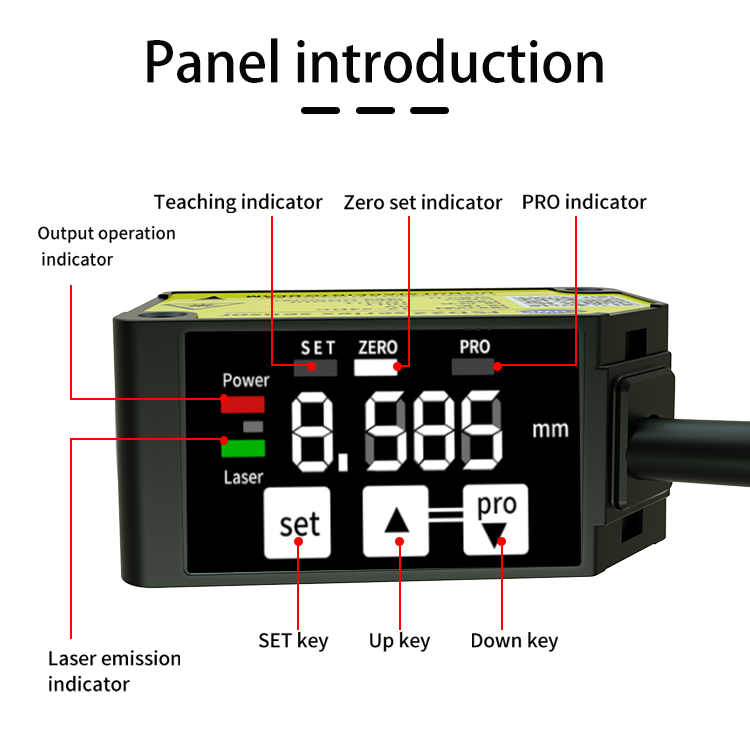 FUWEI FSD22-400P-UI High Accuracy 0.01mm PNP 4-20mA 0-5V 4