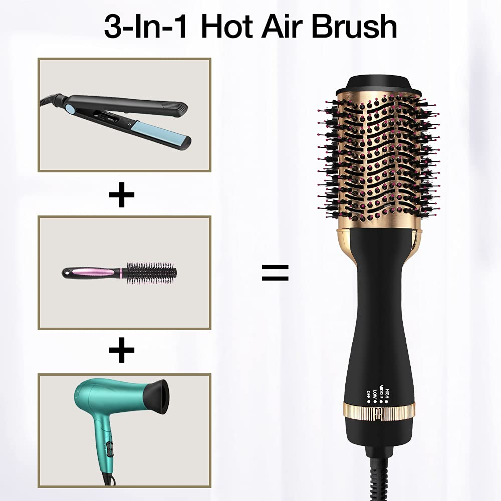 3-in-1 Hot Air Brush Hair Dryer Styler 2