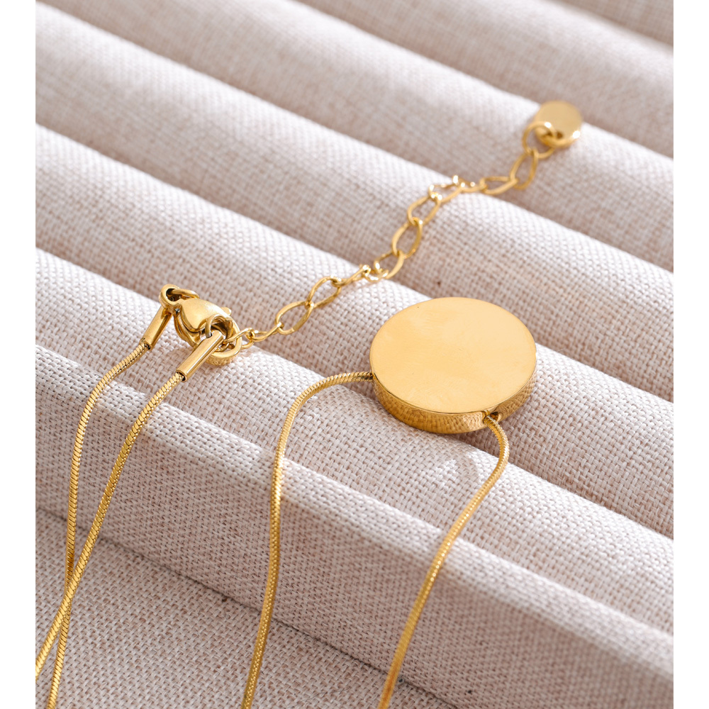 Minimalist Stainless Steel Necklace Gold Pendant 3