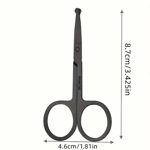 Precision Nose Hair Scissors, Round Tip