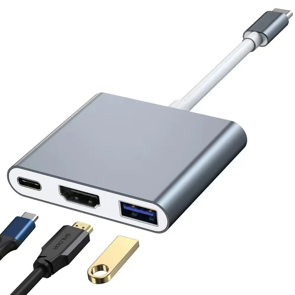3-in-1 USB-C Hub with HDMI and PD 4