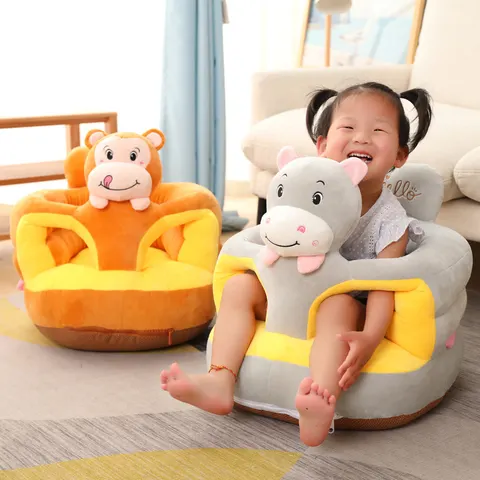 Cute Anti-rollover Baby Learns To Sit On Sofa