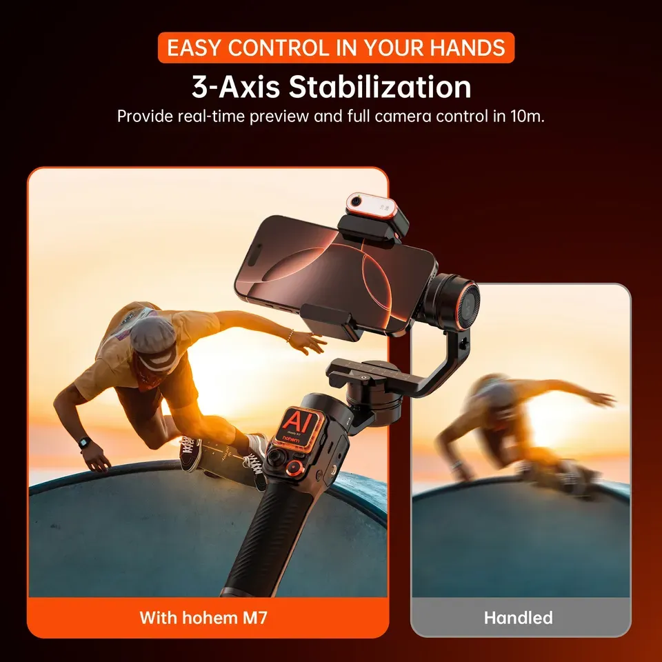3-Axis Phone Gimbal with Fill Light 4