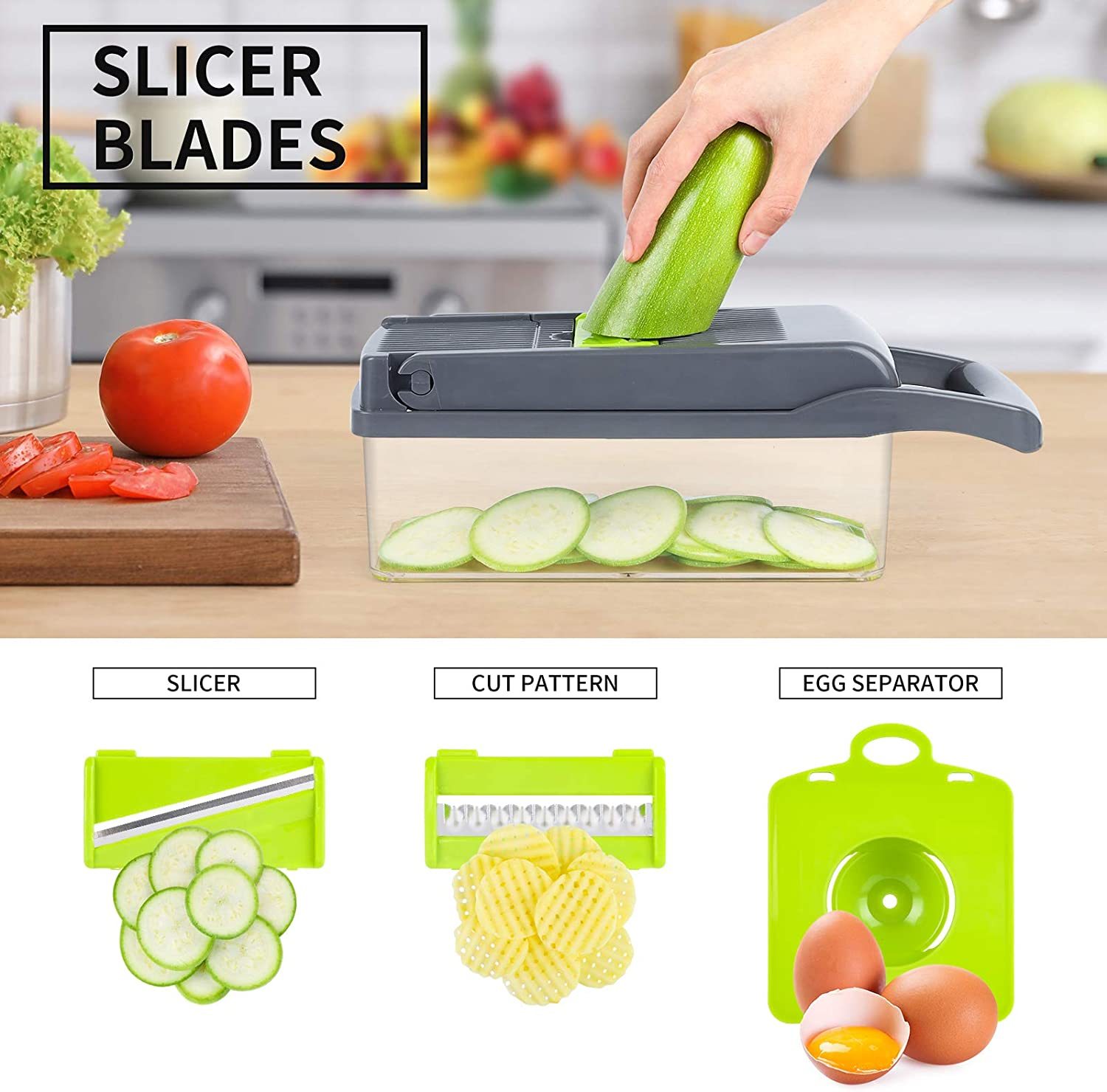 12-in-1 Manual Vegetable Mandoline Slicer 3