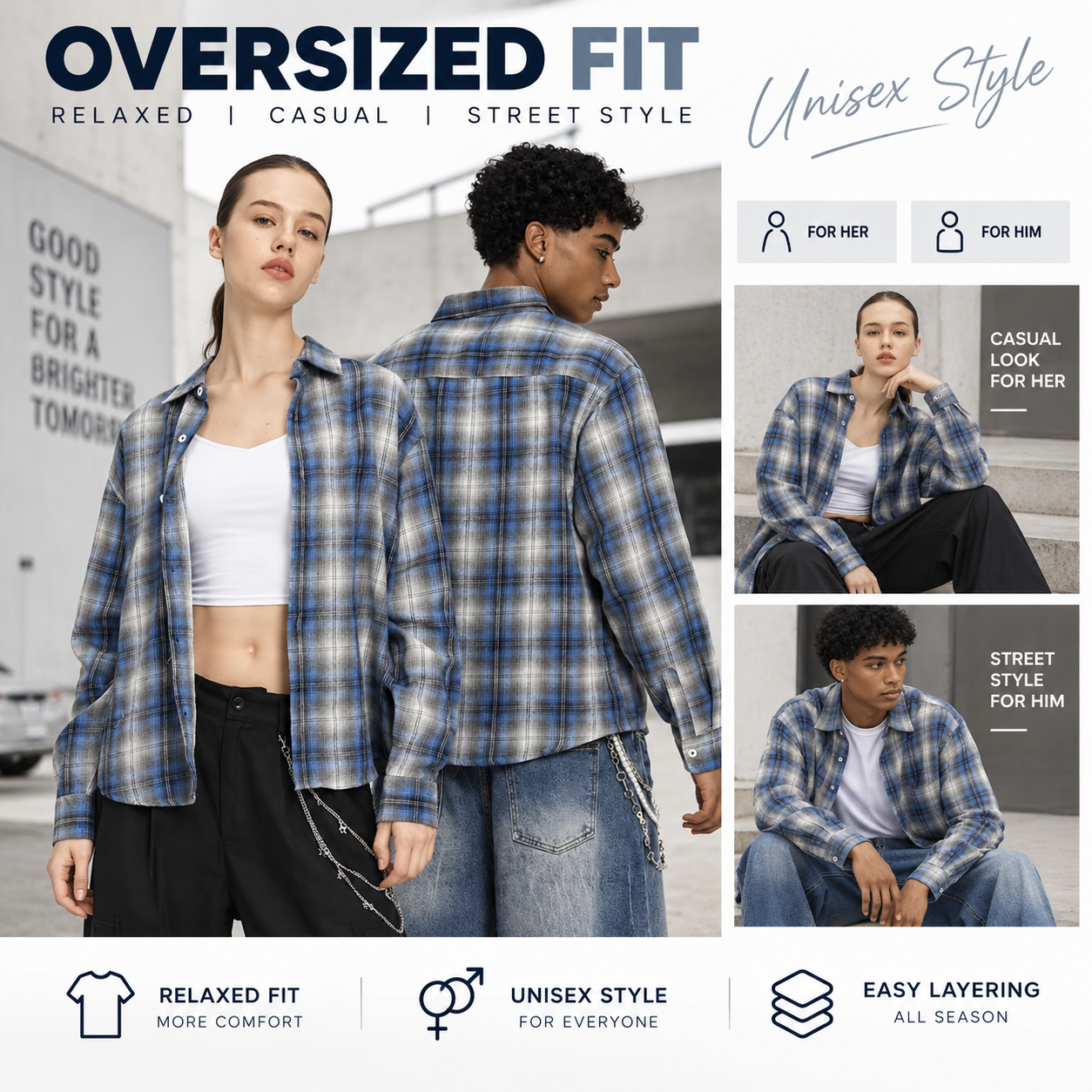 Yarn-Dyed Poly Cotton Casual Long Sleeve Shirt 4