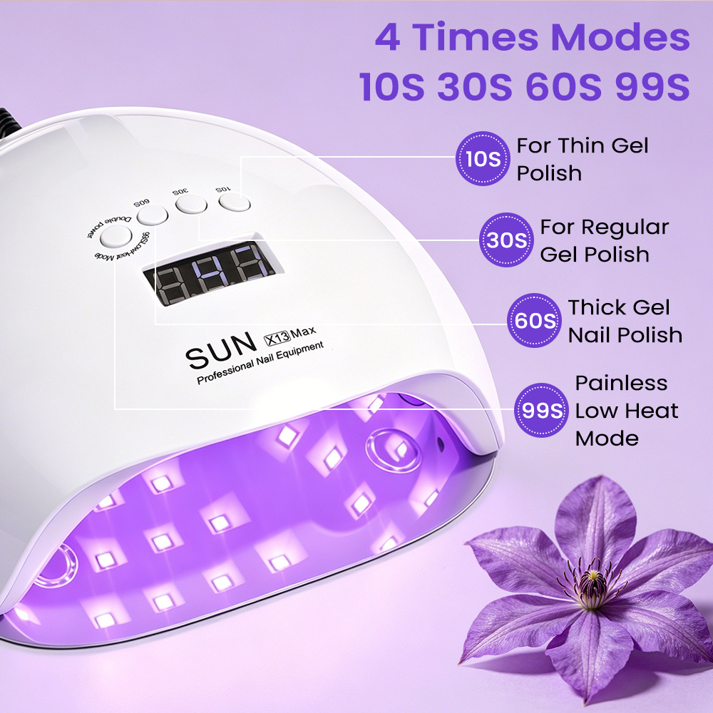 Professional 76W UV LED Nail Lamp 4 Timer 2