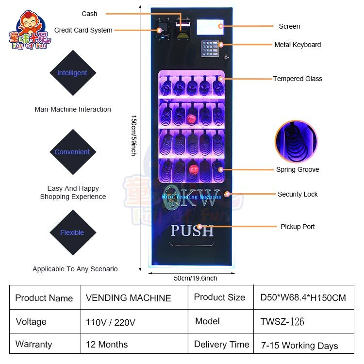 Four-Tier Mini Combo Vending Machine for Trading Cards 3