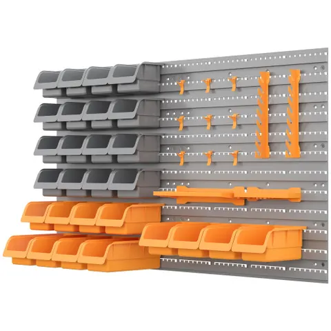 44 Piece Pegboard Tool Organizer Kit