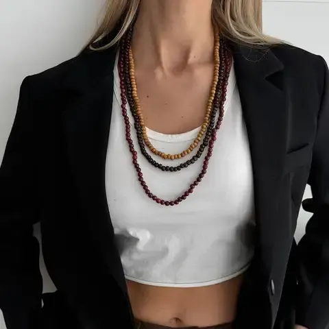 Wooden Bead Necklace