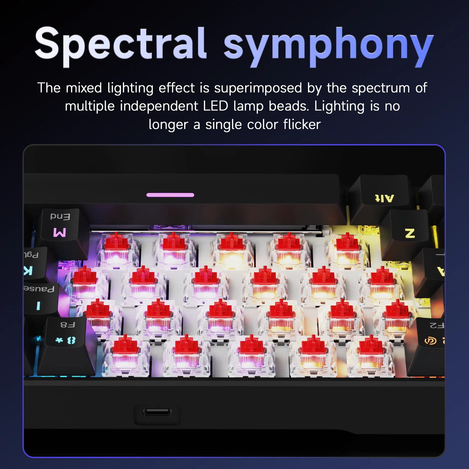 60% RGB Mini Gaming Keyboard with Red Switches 3
