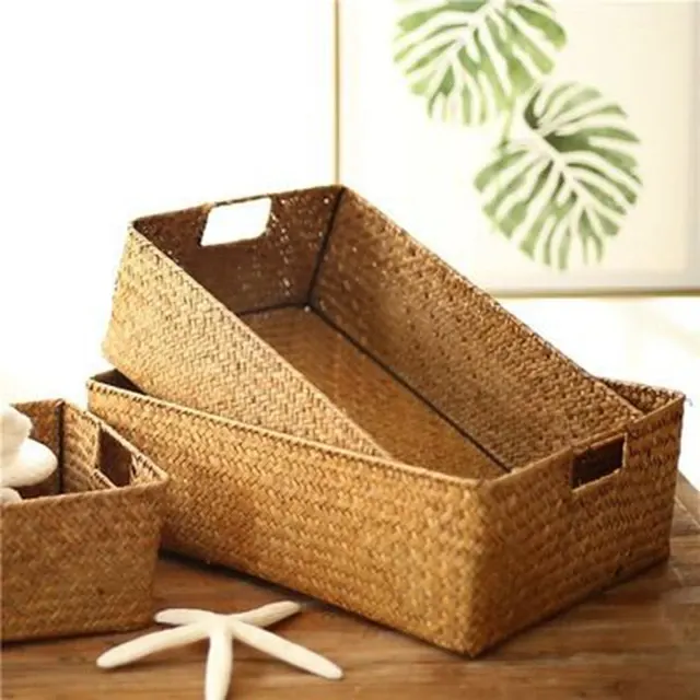 Woven Seagrass Storage Basket, Natural 3