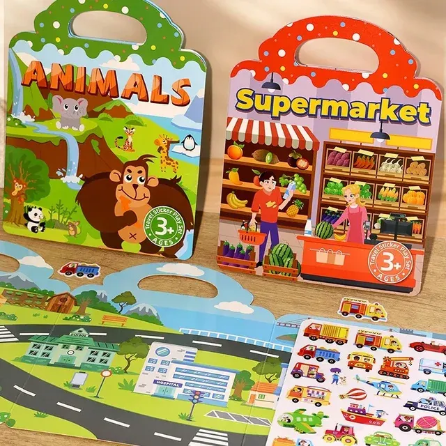 Reusable Jelly Sticker Quiet Book 2