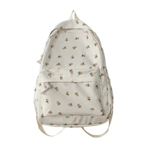 Nylon Large Capacity Floral Backpack