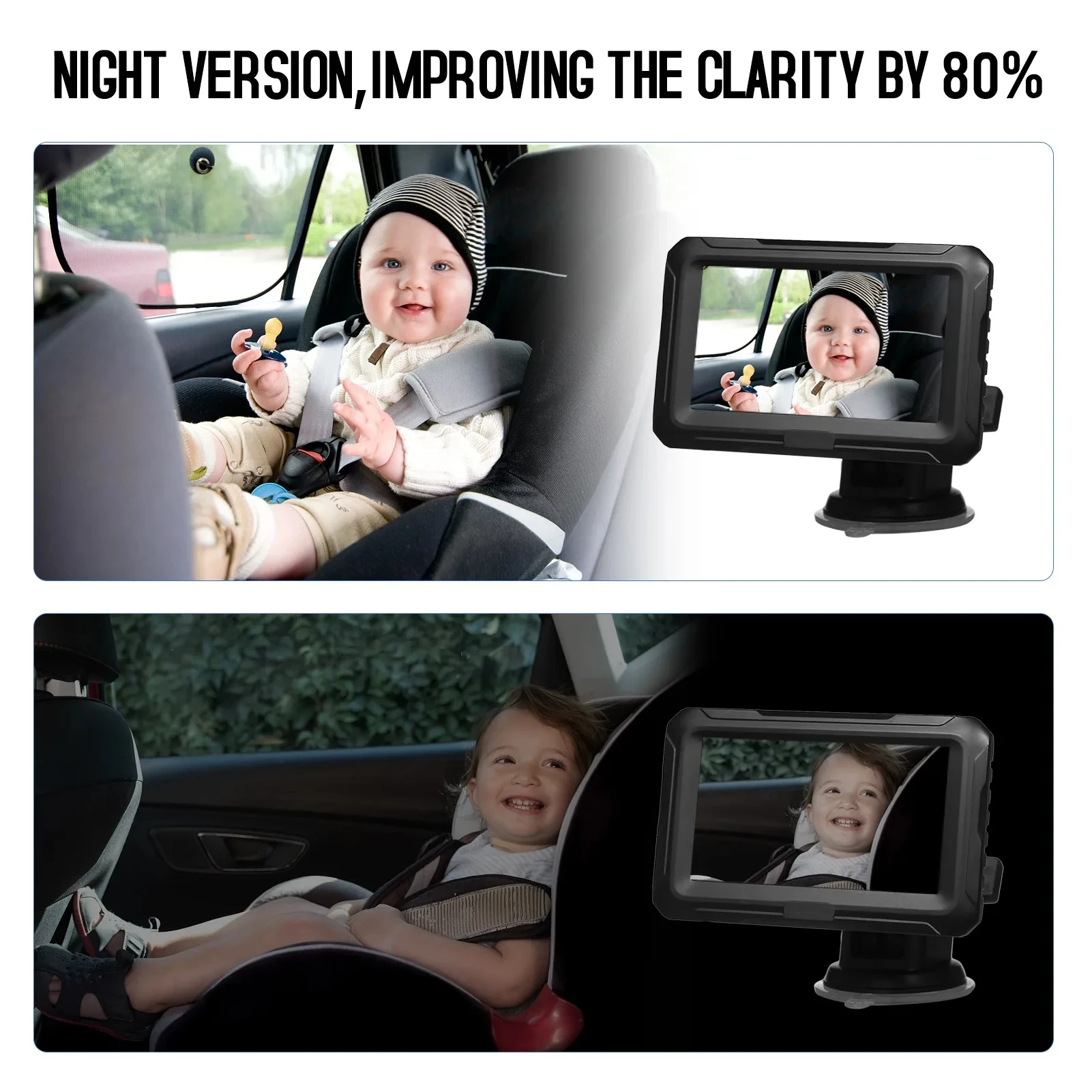 1080P Baby-Autospiegel-Monitor mit Kamera 4 3'' IPS-Bildschirm und