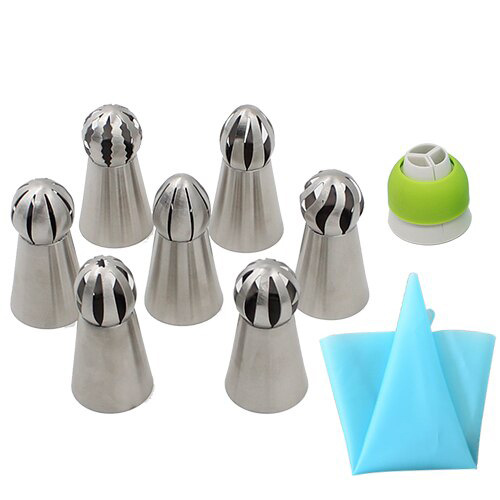 Stainless Steel Russian Decorating Mouth Set Cream Cake