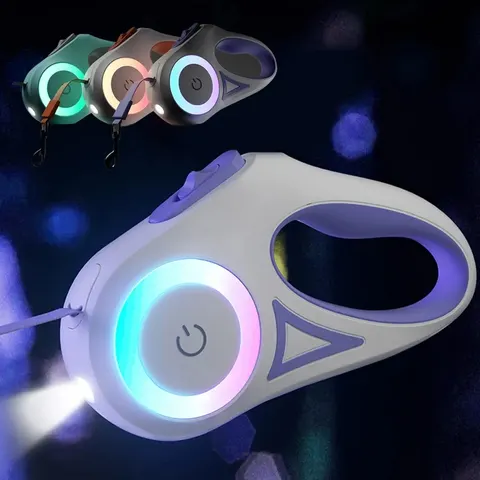 Einziehbare Hundeleine mit LED-Licht