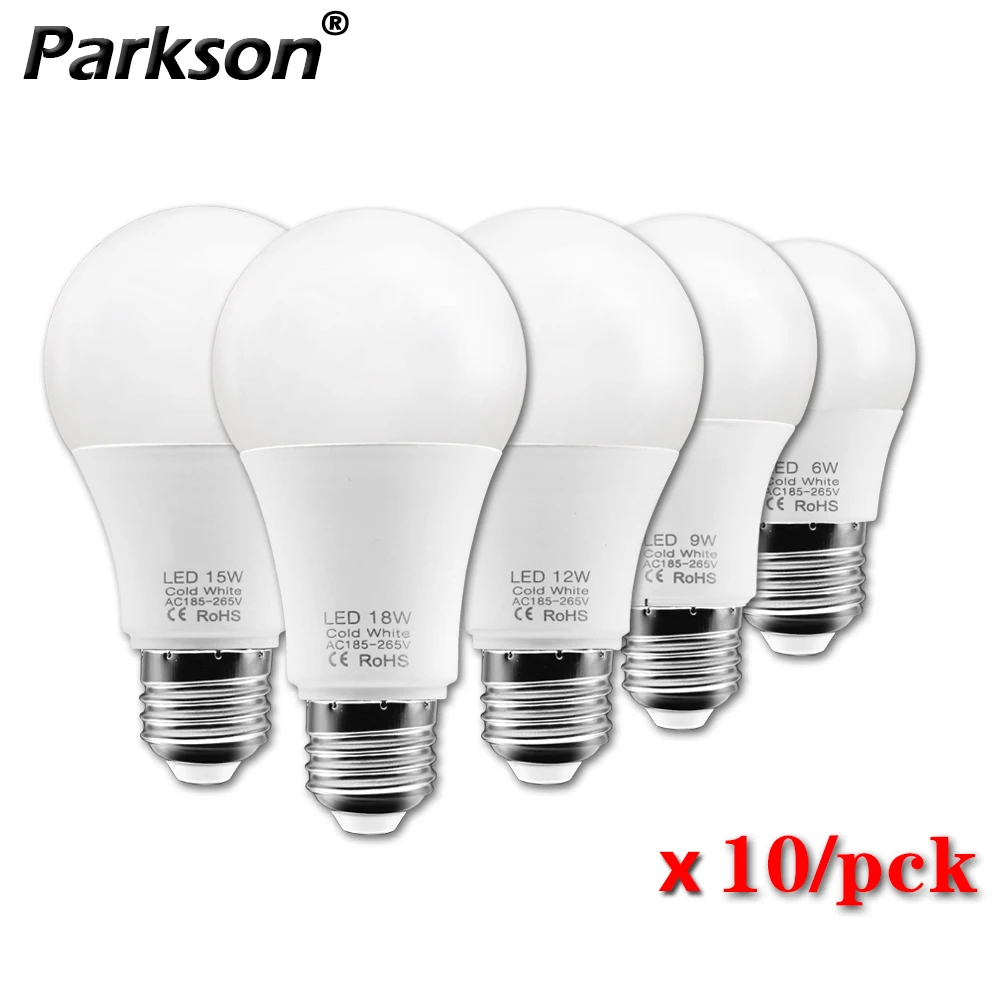 10 Stücke E27 Led-lampen 220V 240V 18W 15W