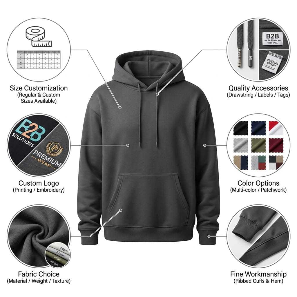 Winter Oversized Cotton Pullover Hoodie 2