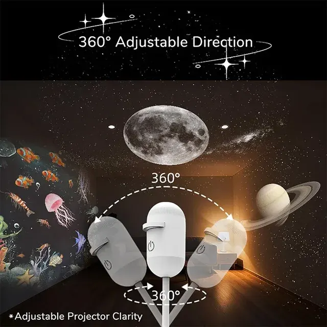 USB Star Projector with Night Light 4
