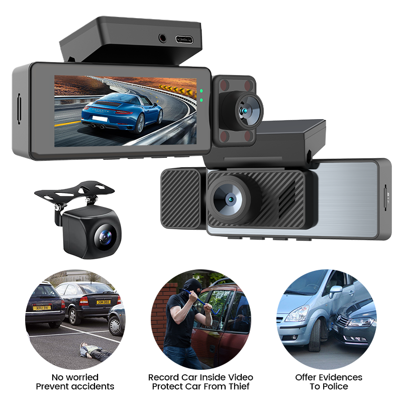 4K-Spiegel-Dashcam mit 3 Kanälen und WLAN 3