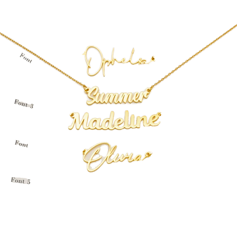 Personalized 18K Gold Name Necklace 2