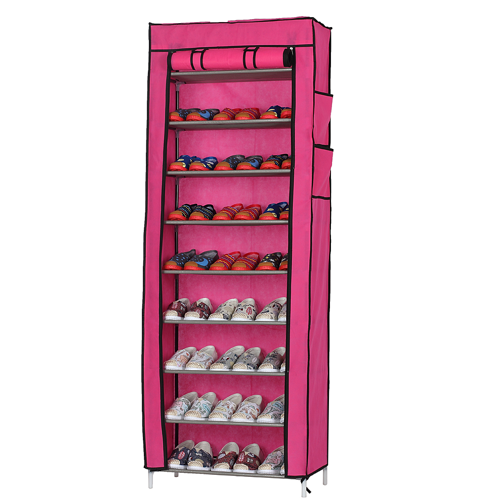 Schuhschrank aus Vlies mit 10 Ebenen, Kaffeebraun 2