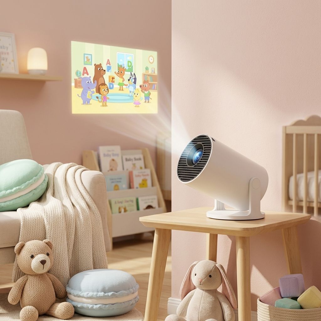 HY300 Mini Smart Projector Android 14 WiFi 6 4