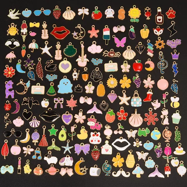 Enamel Charms Mix, 30 to 100 Pieces 3
