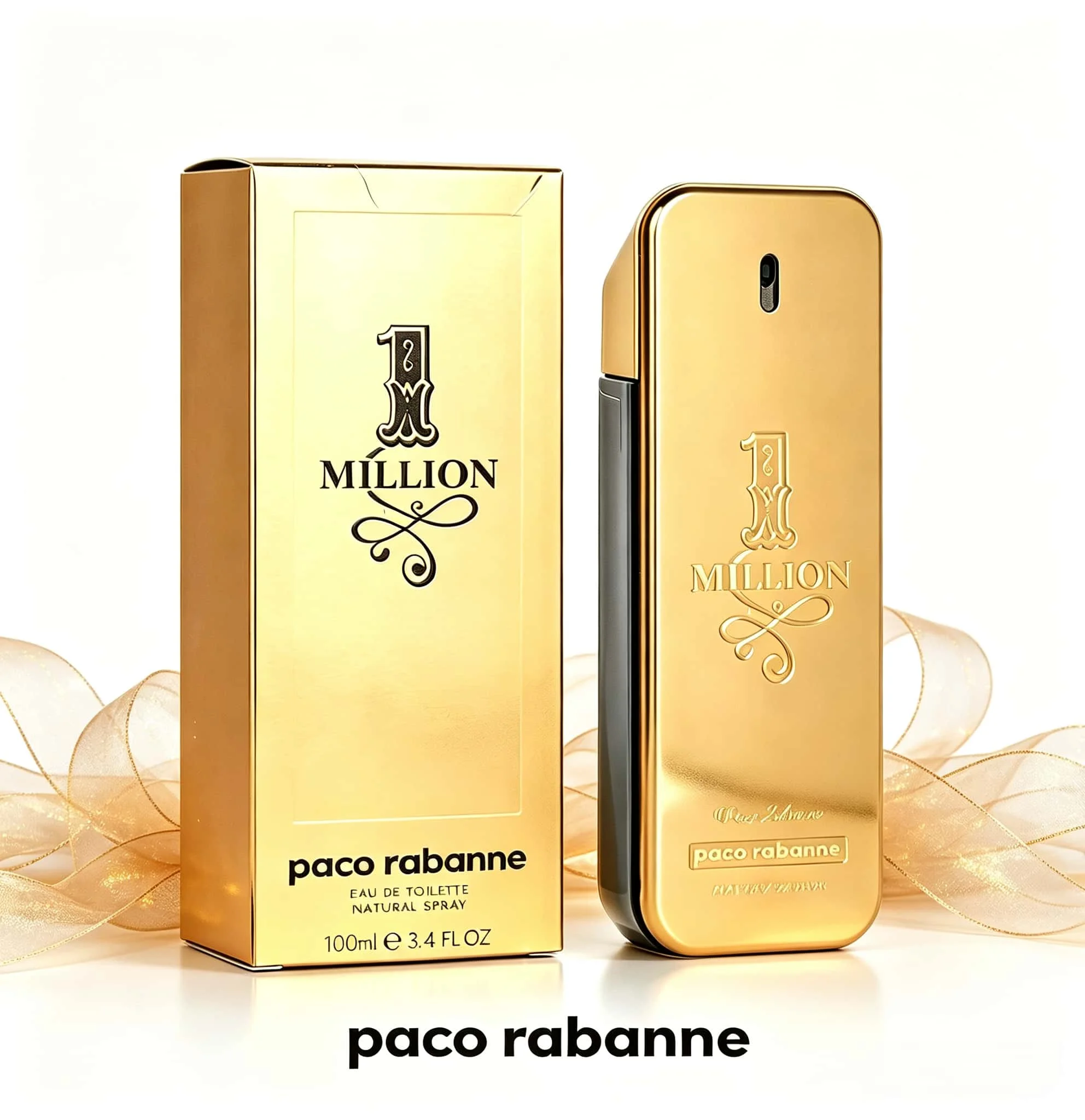 Paco Rabanne 1 Million Herrenparfüm EDT Langanhaltender Goldener 3