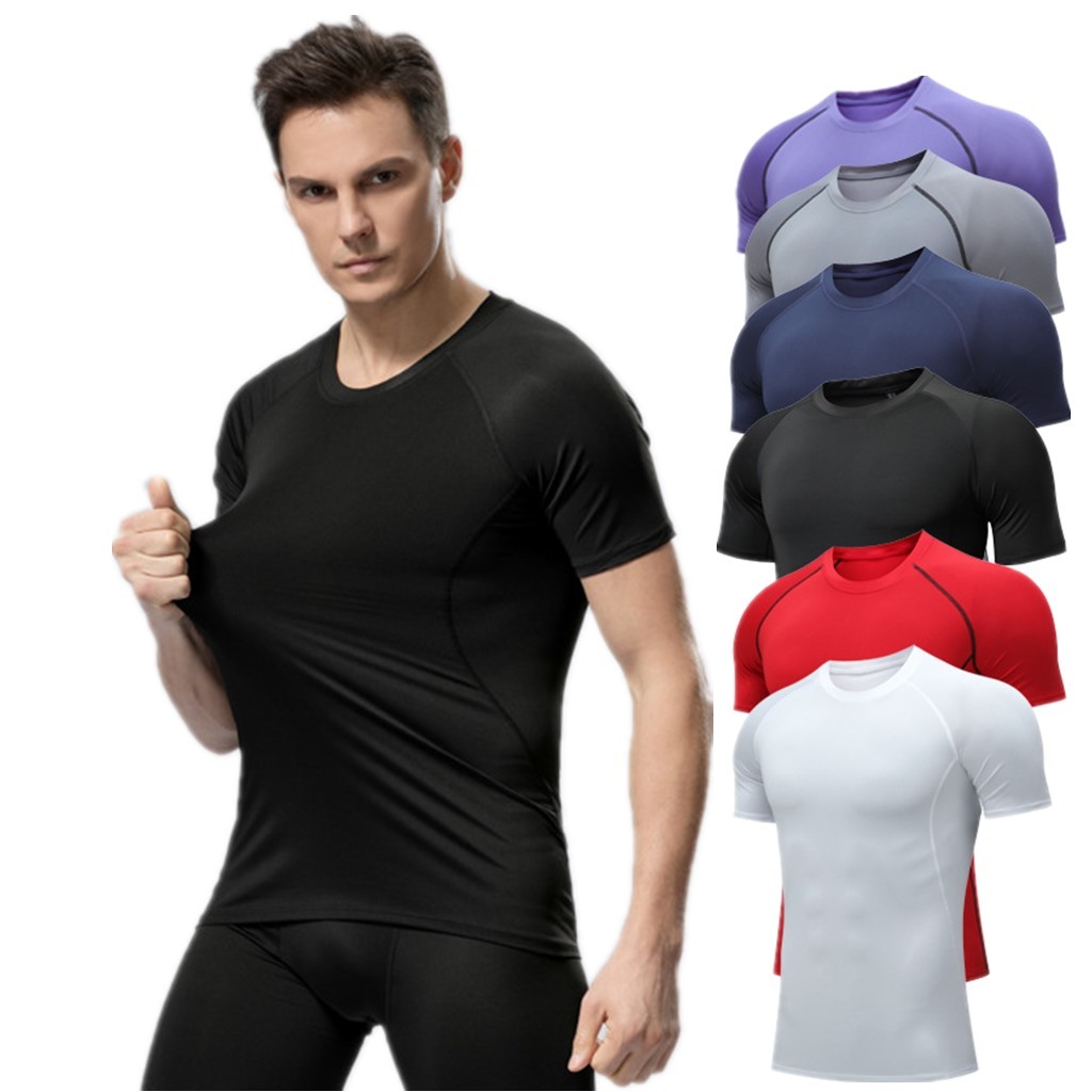 Herren-Sport-Kurzarmshirt, elastisch, schnelltrocknend 2