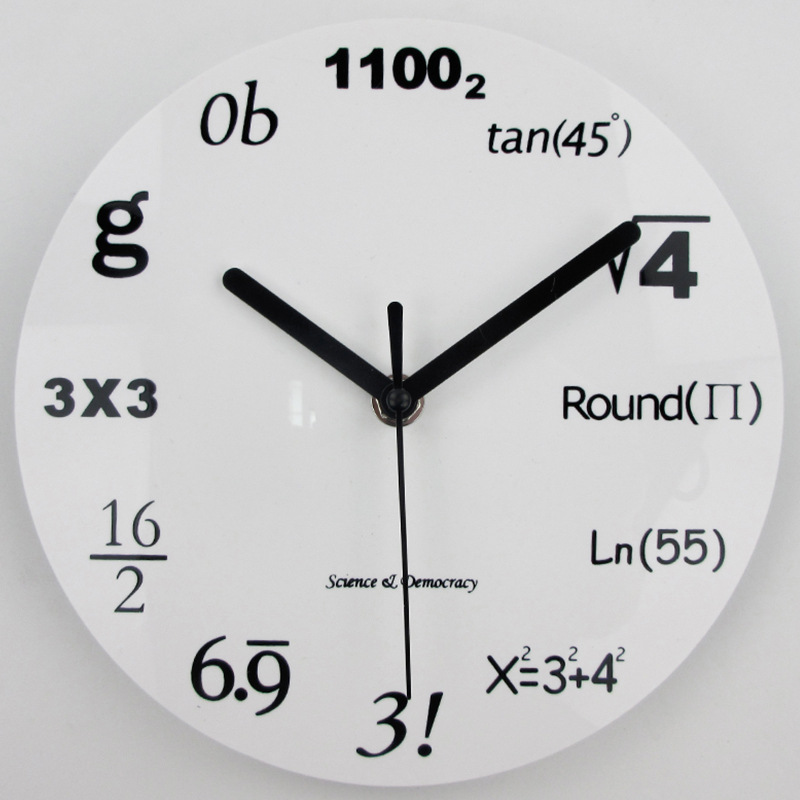 Mathematical Formula Wall Clock