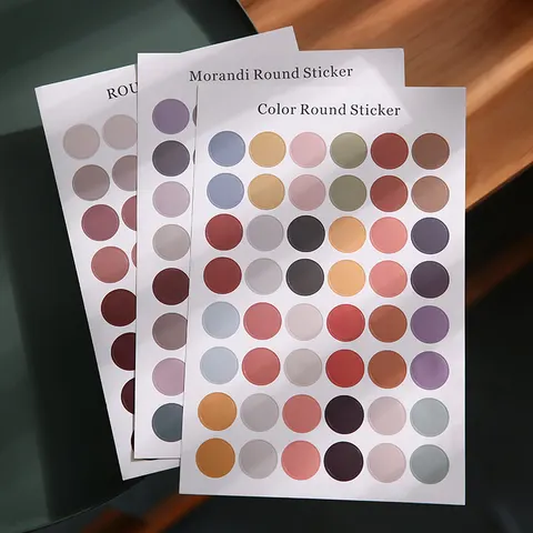 Morandi Color Dot Stickers Room Dormitory Photo Decoration