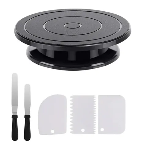6-Piece Cake Turntable Decorating Set