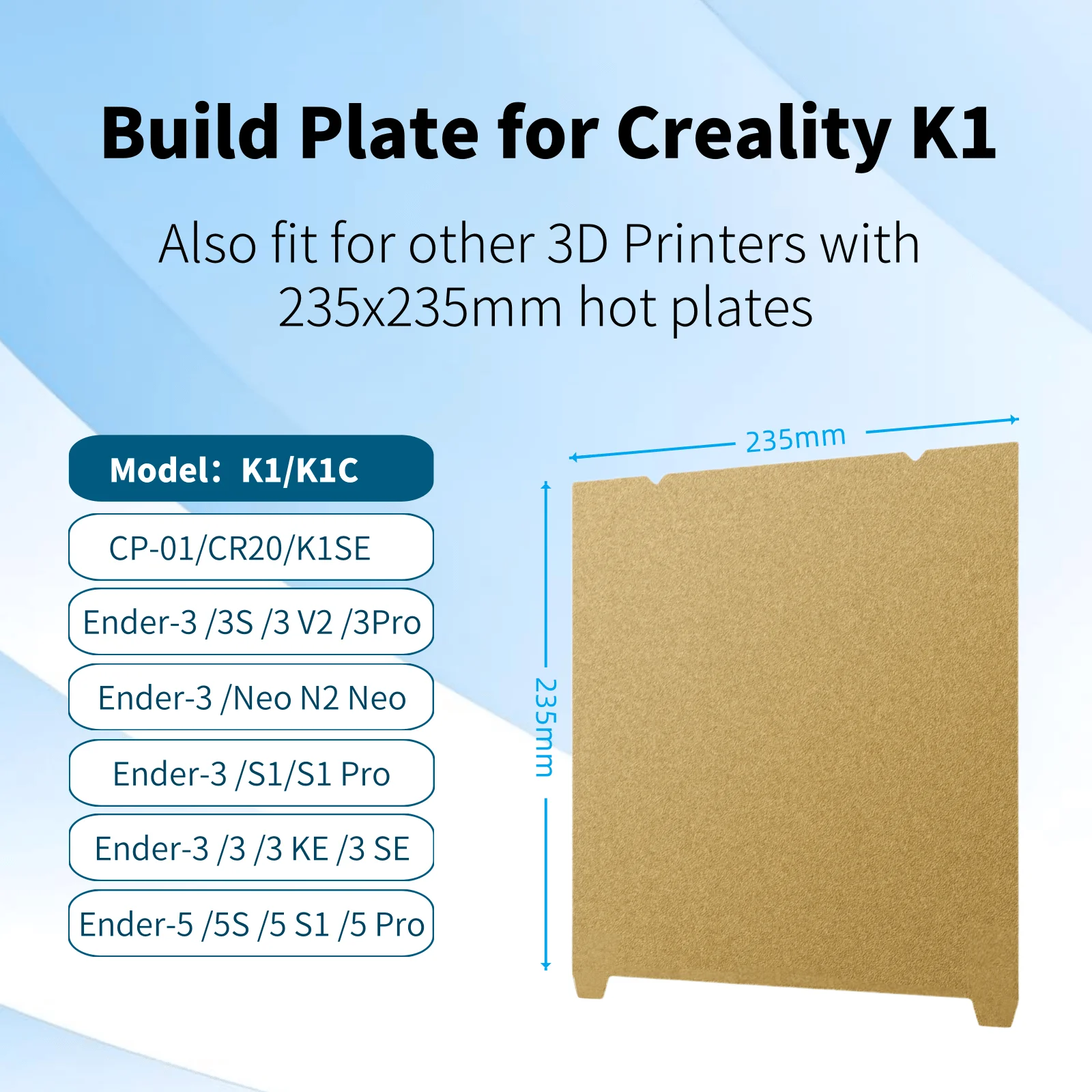Für Creality K1 K1C Bauplatte Doppelseitige PEO PEY 4
