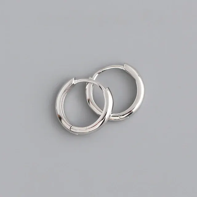 Trendy Geometric Silver Hoops for Women 2