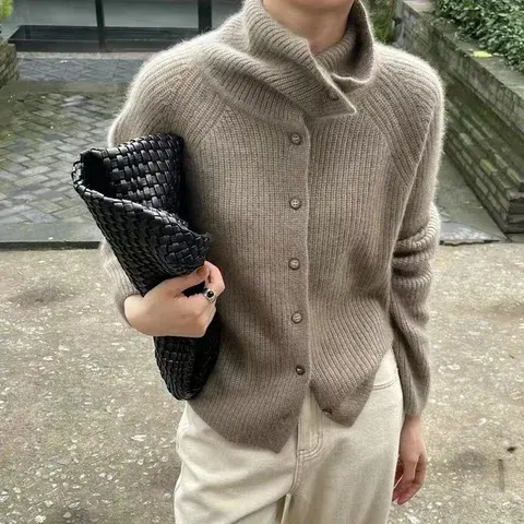 Turtleneck Cardigan
