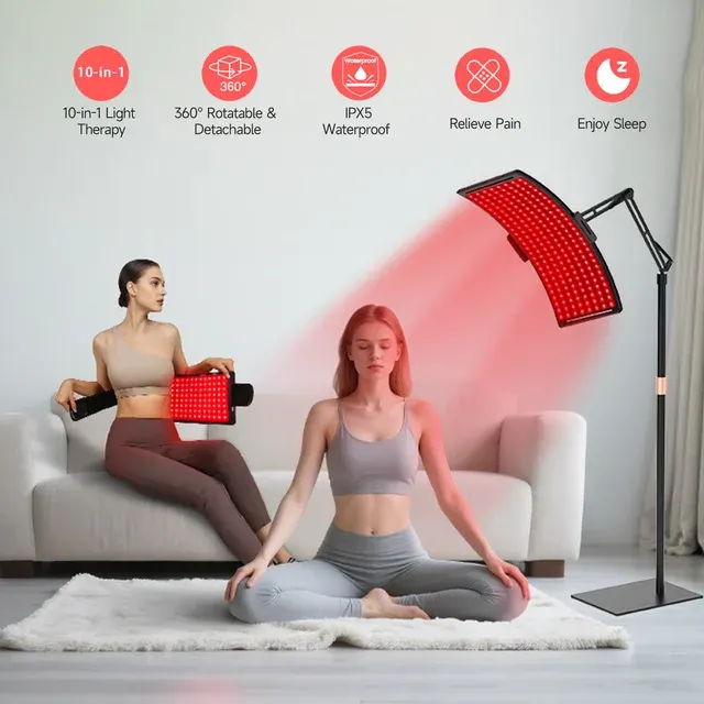 Infrarot-Lichttherapie-Panel mit Ständer und Gürtel 660 nm Rotes 2