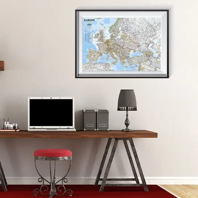 Folding Vintage Europe Map Poster 4