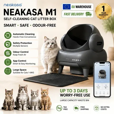 Neakasa M1 Neabot Open Selbstreinigende Automatische Katzentoilette Geruchsfreie