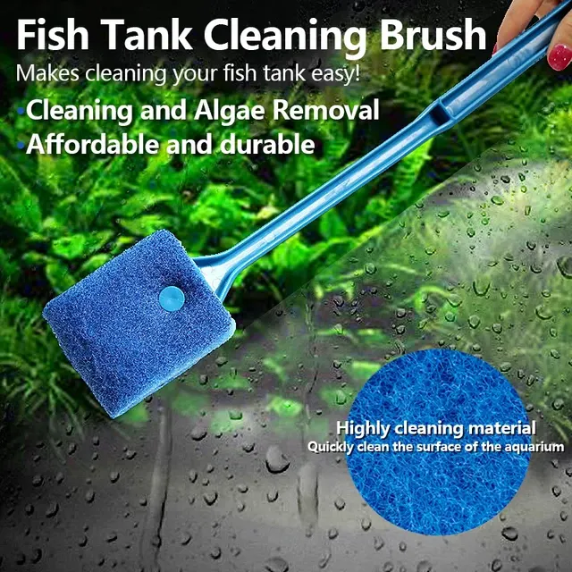 Aquarium Glass Cleaning Brush with Algae Scraper 2