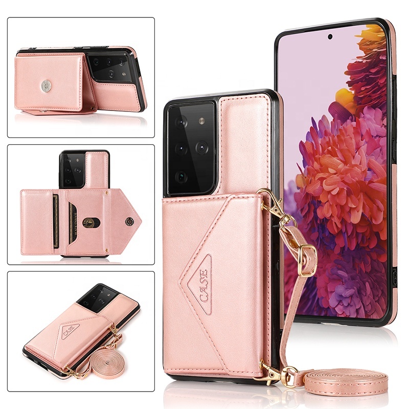Leather Crossbody Phone Case with Strap