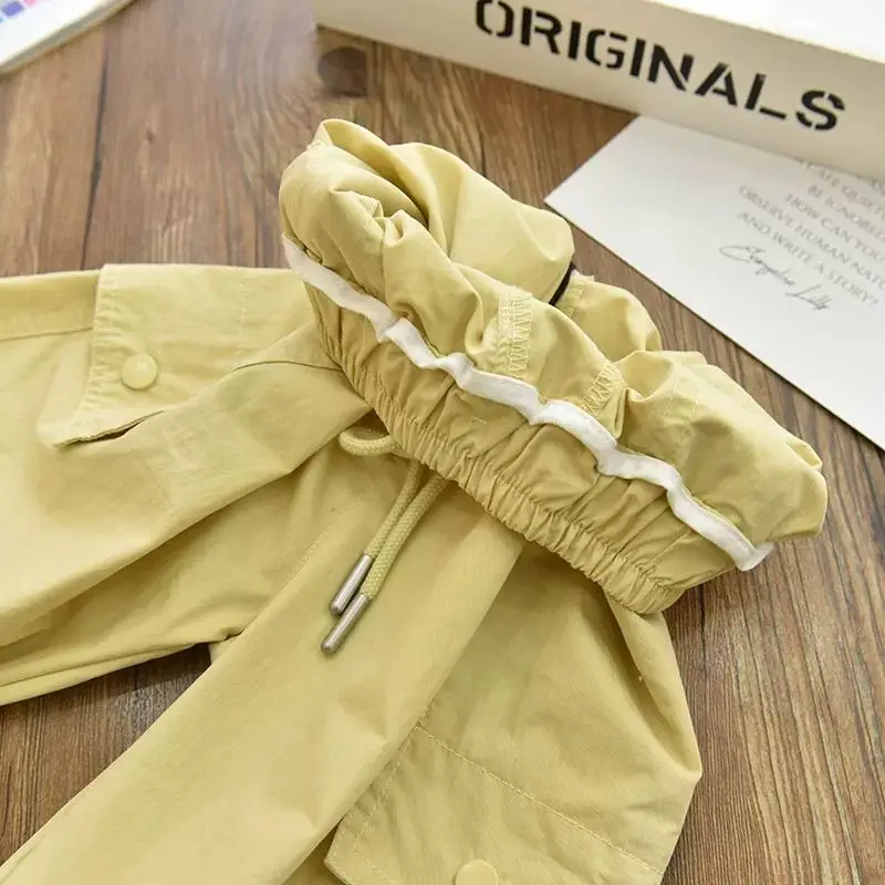 Frühlingskleidung Modische Kinder-Cargo-Jogginghose Elastische Knöchelhose Freizeithose Leicht Atmungsaktiv 4