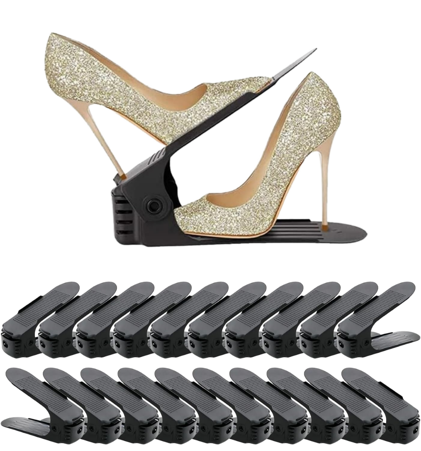 Adjustable Double-Layer Shoe Rack