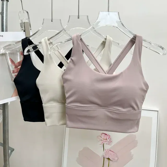 Shock-Resistant Training Fitness Bra with Back Design 4