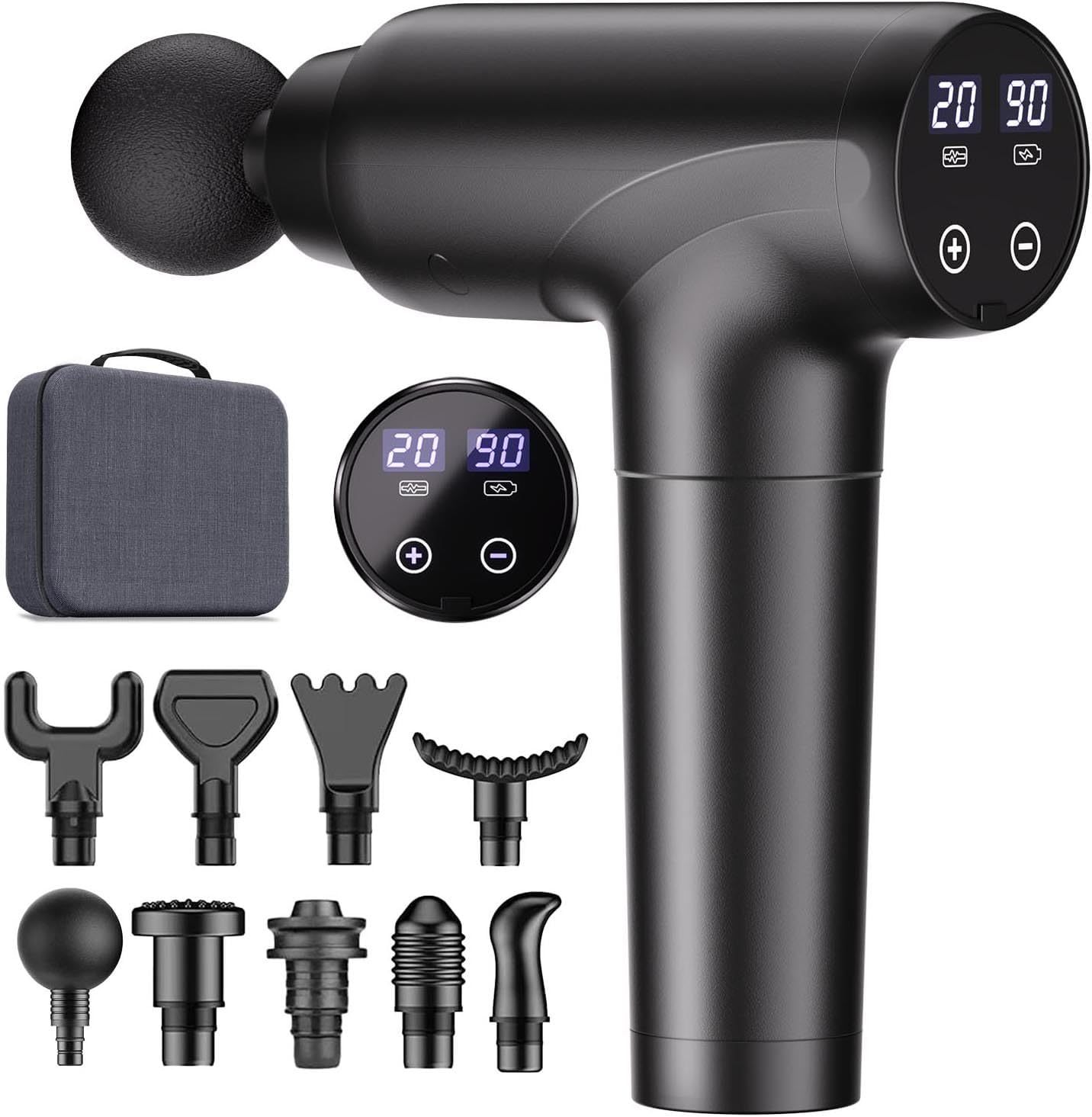 8-Head Massage Gun with LCD